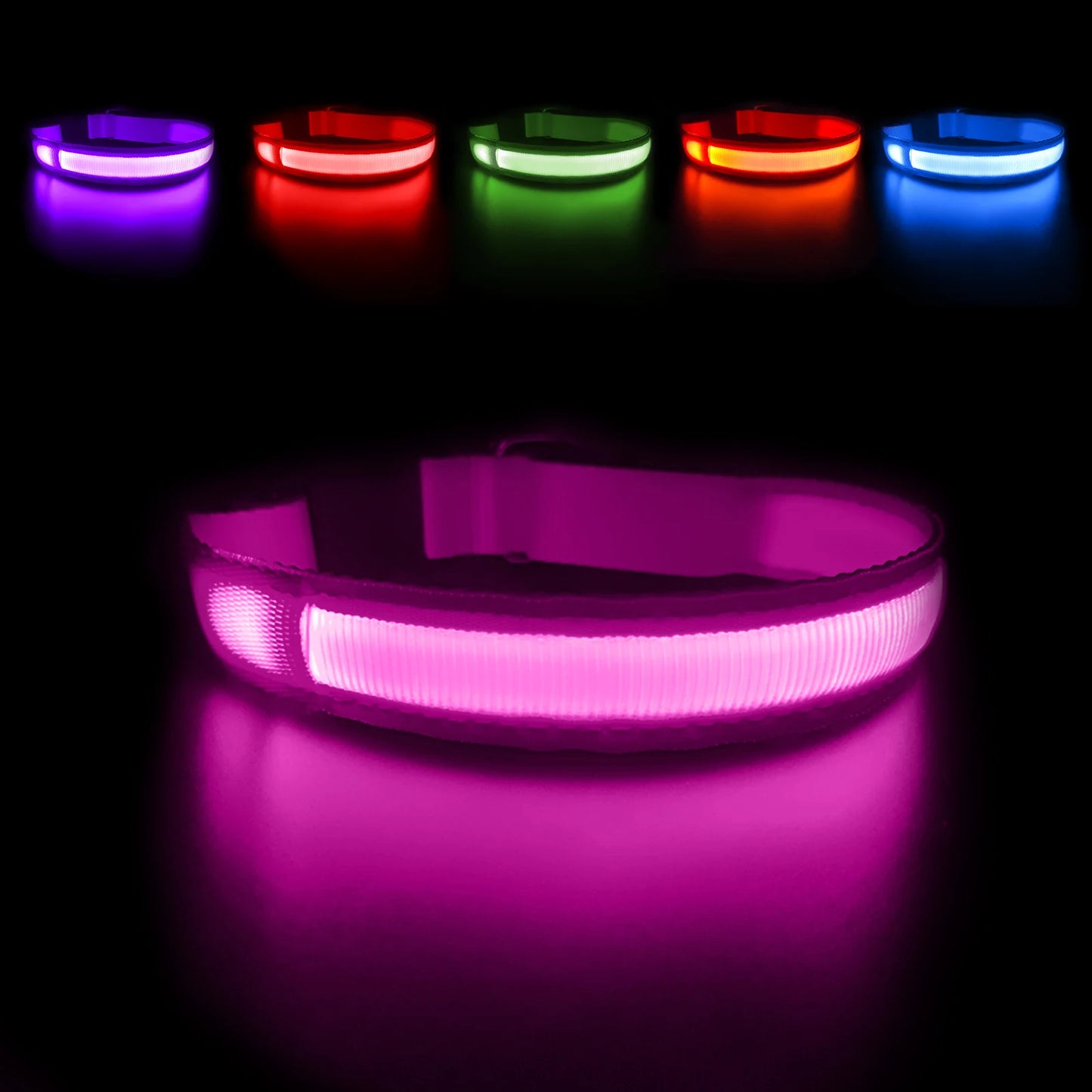 Masbrill Led Dog Collar Waterproof Glow Necklace Flashing