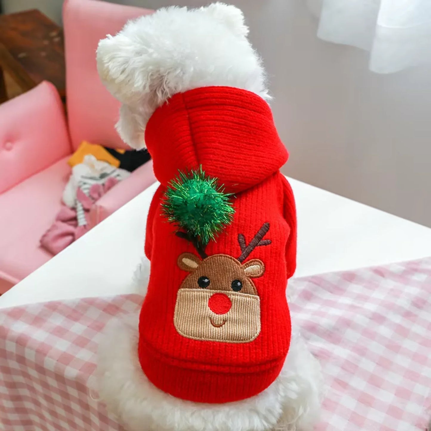Pet Skirt Dress Winter Christmas Small Dog Warm Clothes