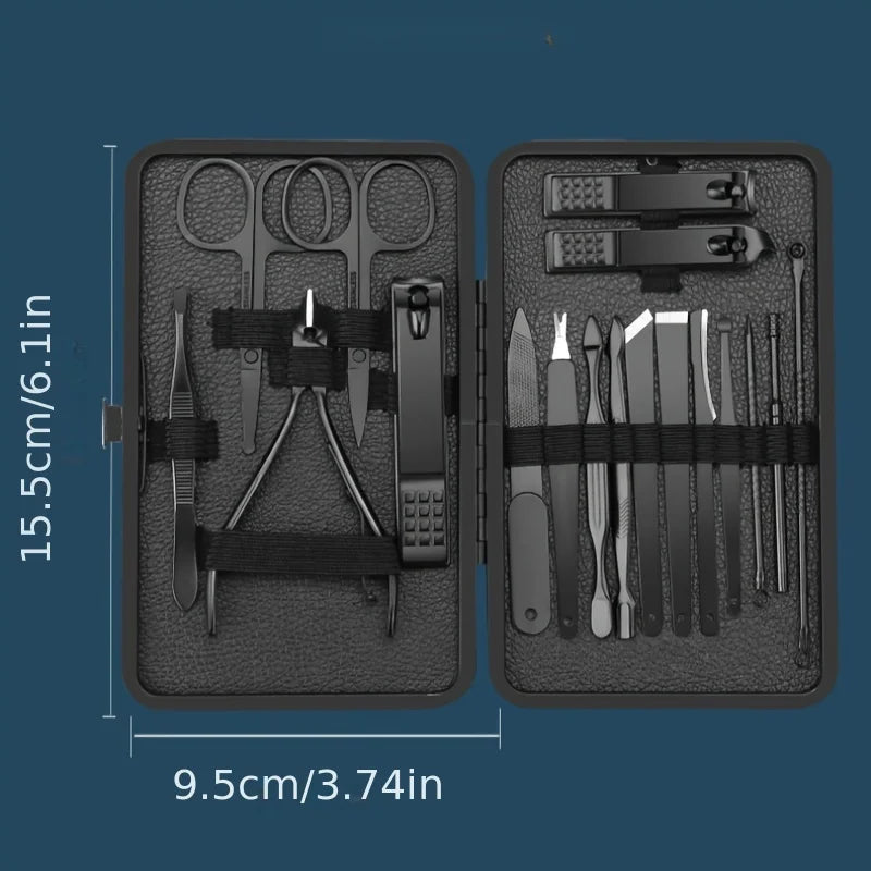 Stainless Steel Nail Clipper Set 18pcs Home Beauty Kit