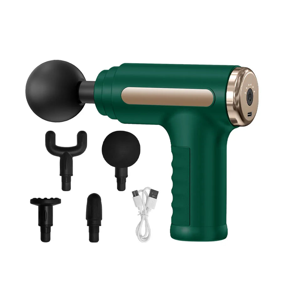 Fitness Massager Fascia Gun With 4 Replaceable Heads