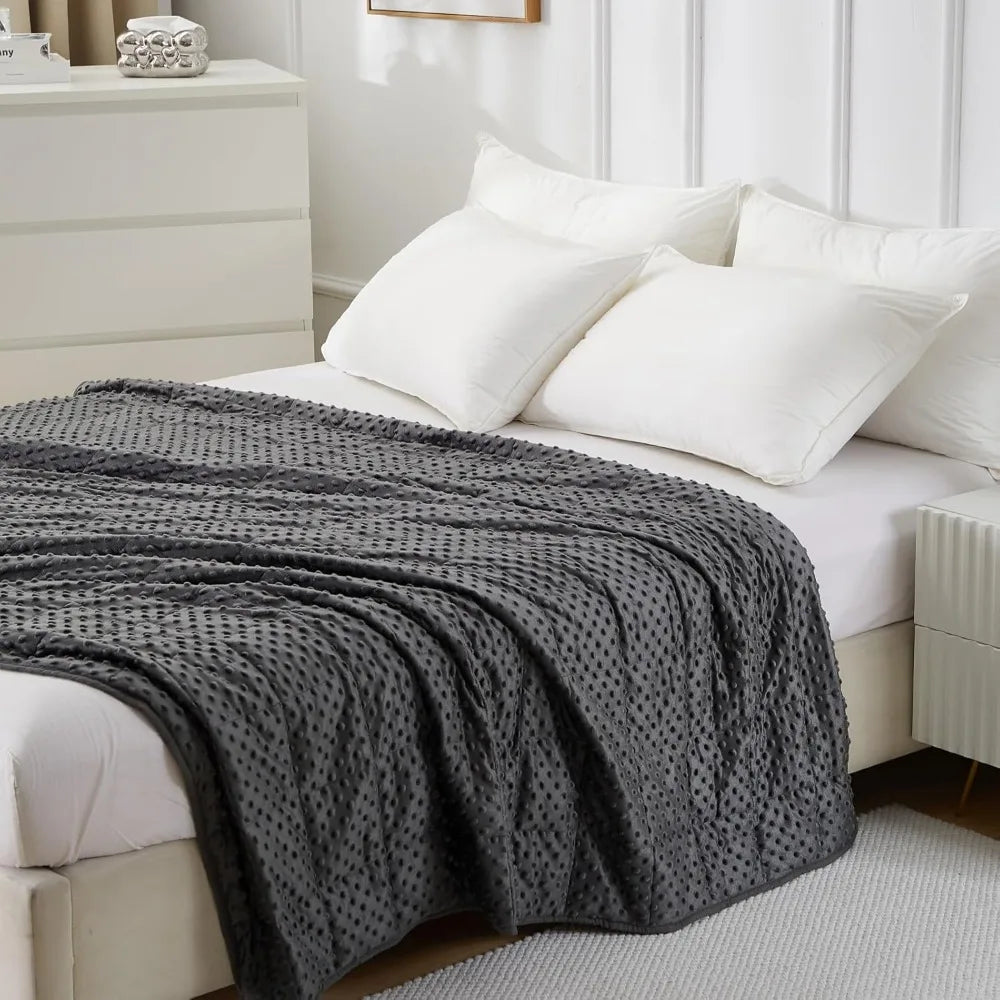 Premium Weighted Blanket Ten Pound Glass Beads Bamboo Fiber