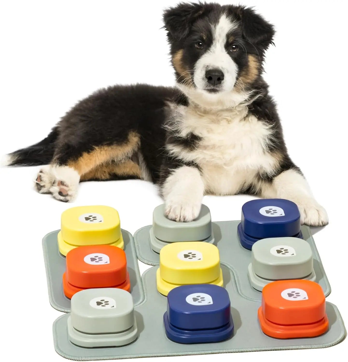 Mewoofun Recordable Dog Talking Buttons Rubber Mat Kit