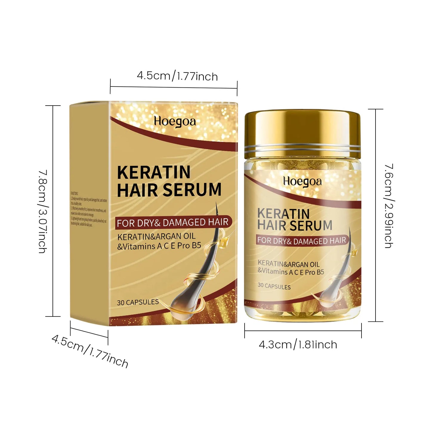 Hoegoa Keratin Hair Care Essence Oil Repair Damaged Hair