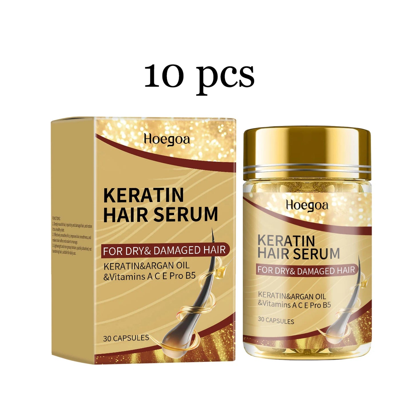 Hoegoa Keratin Hair Care Essence Oil Repair Damaged Hair