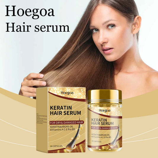 Hoegoa Keratin Hair Care Essence Oil Repair Damaged Hair