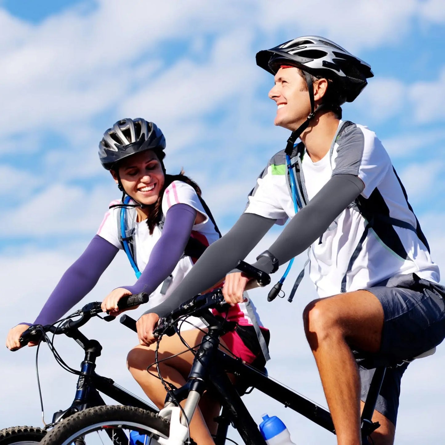 4PC/2Pair Cooling Arm Sleeves With Thumb Hole Unisex Arm Sleeves Cover Fishing Cycling Sleeves for Hide