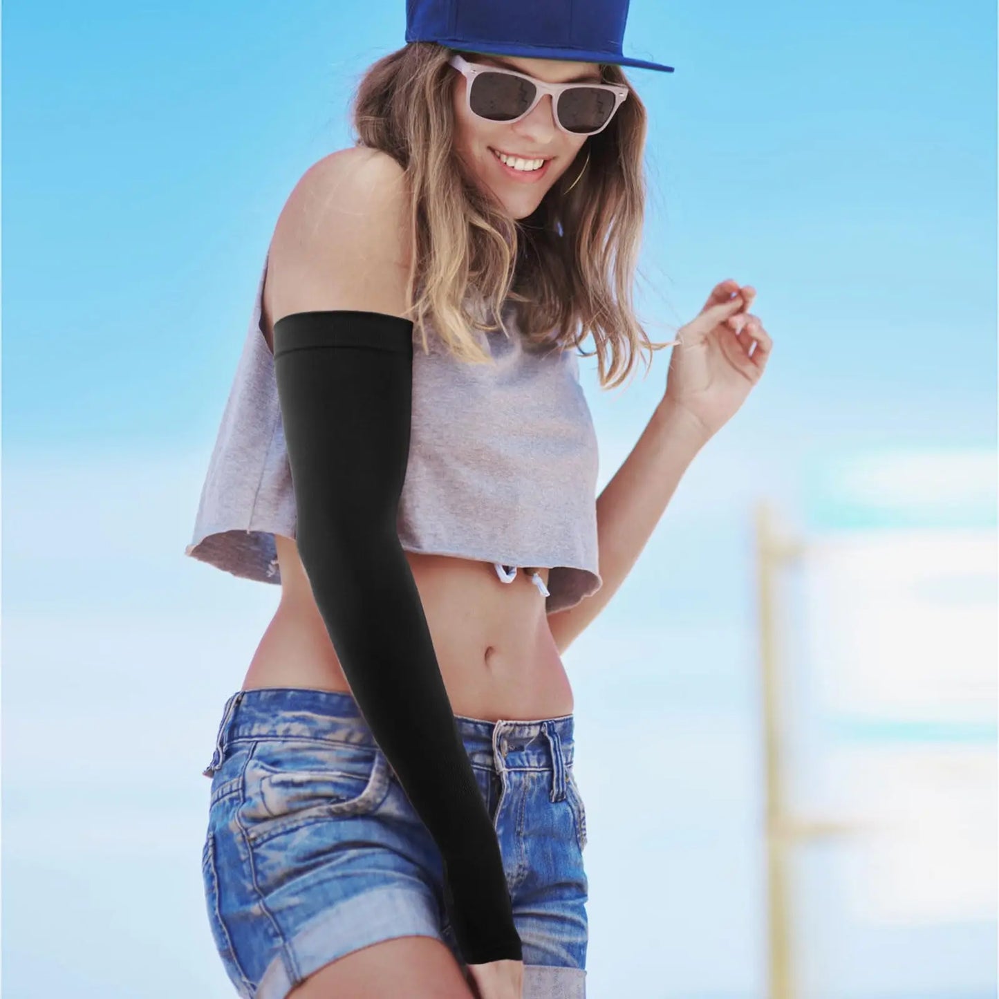 4PC/2Pair Cooling Arm Sleeves With Thumb Hole Unisex Arm Sleeves Cover Fishing Cycling Sleeves for Hide