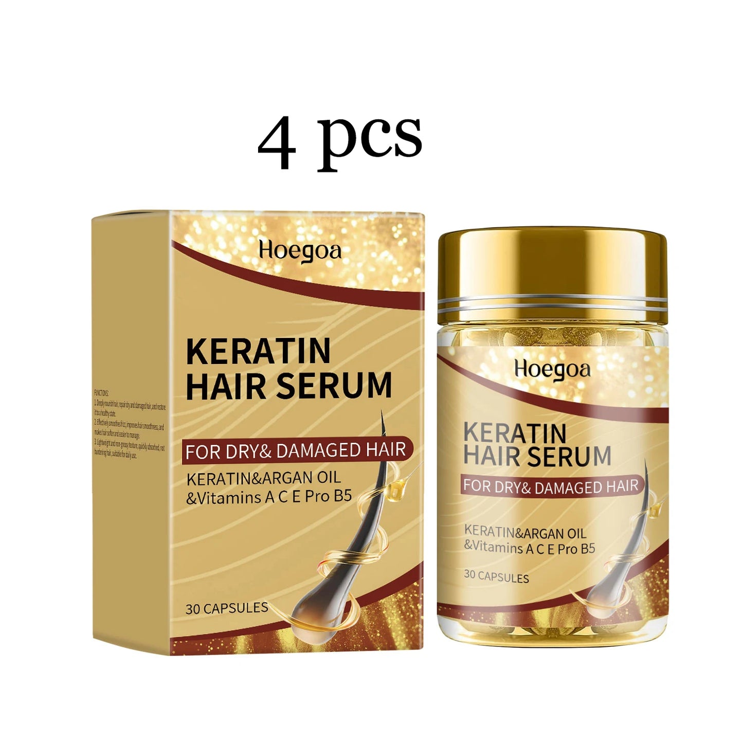 Hoegoa Keratin Hair Care Essence Oil Repair Damaged Hair