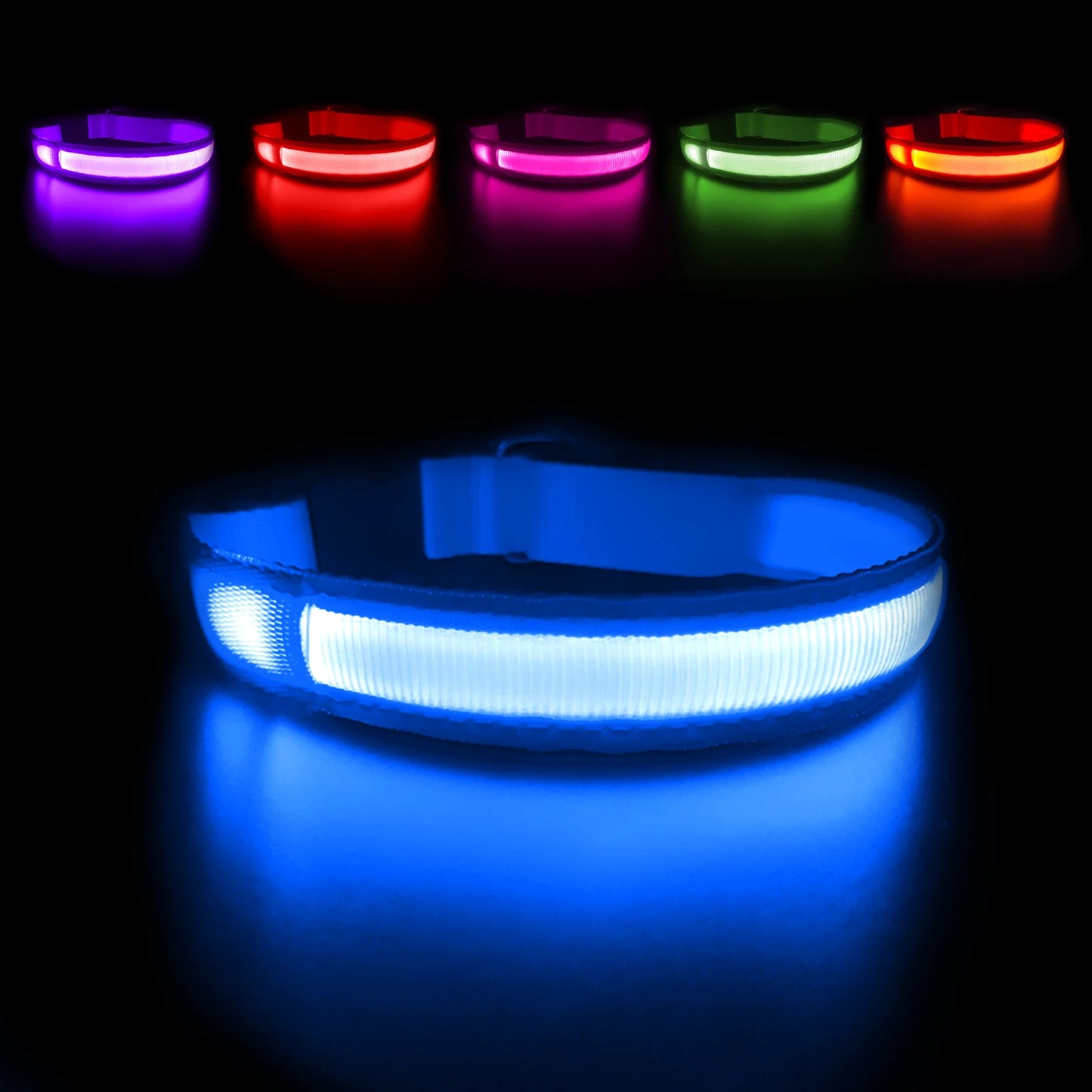 Masbrill Led Dog Collar Waterproof Glow Necklace Flashing