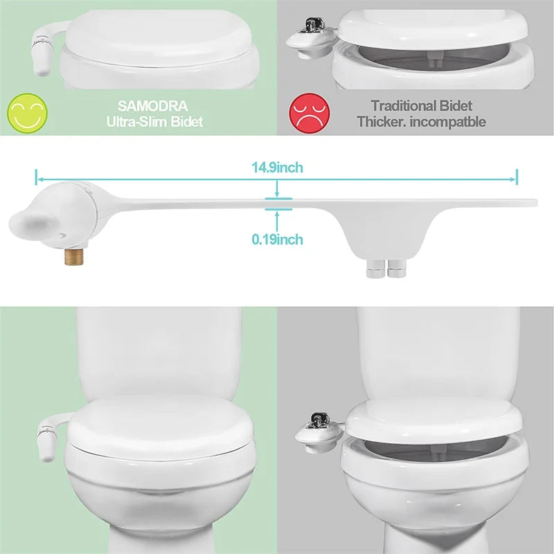 Samodra Ultra Slim Bidet Seat With Adjustable Pressure