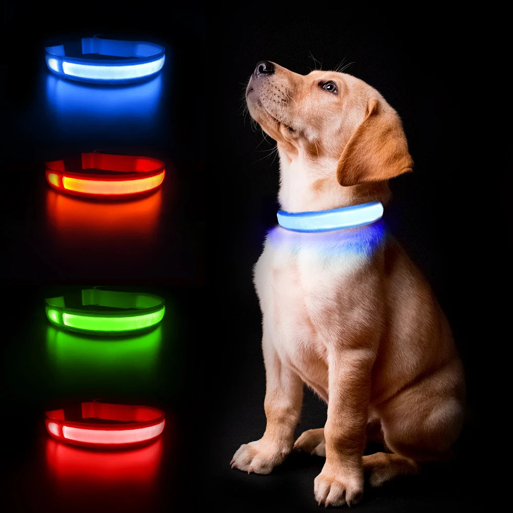 Masbrill Led Dog Collar Waterproof Glow Necklace Flashing