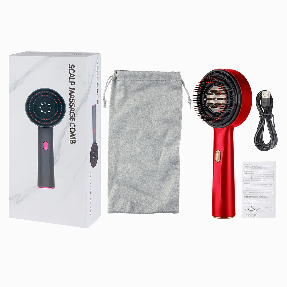 Electric Vibration Massage Comb Red Light Therapy Hair Care