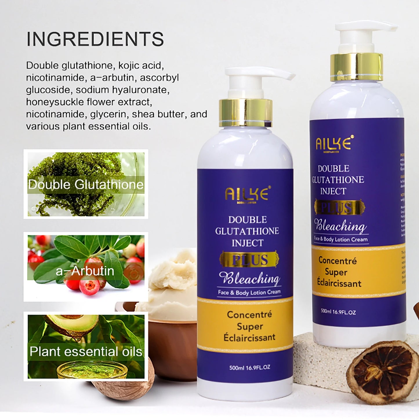 Ailke Natural Glow Serum Brightening Face And Body Gel