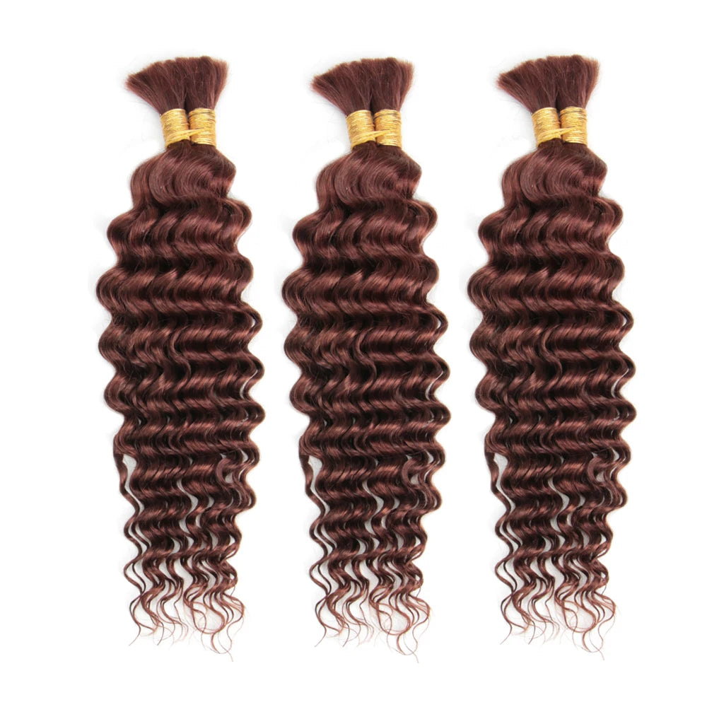 Deep Wave Braiding Hair No Weft Brazilian Virgin Extensions