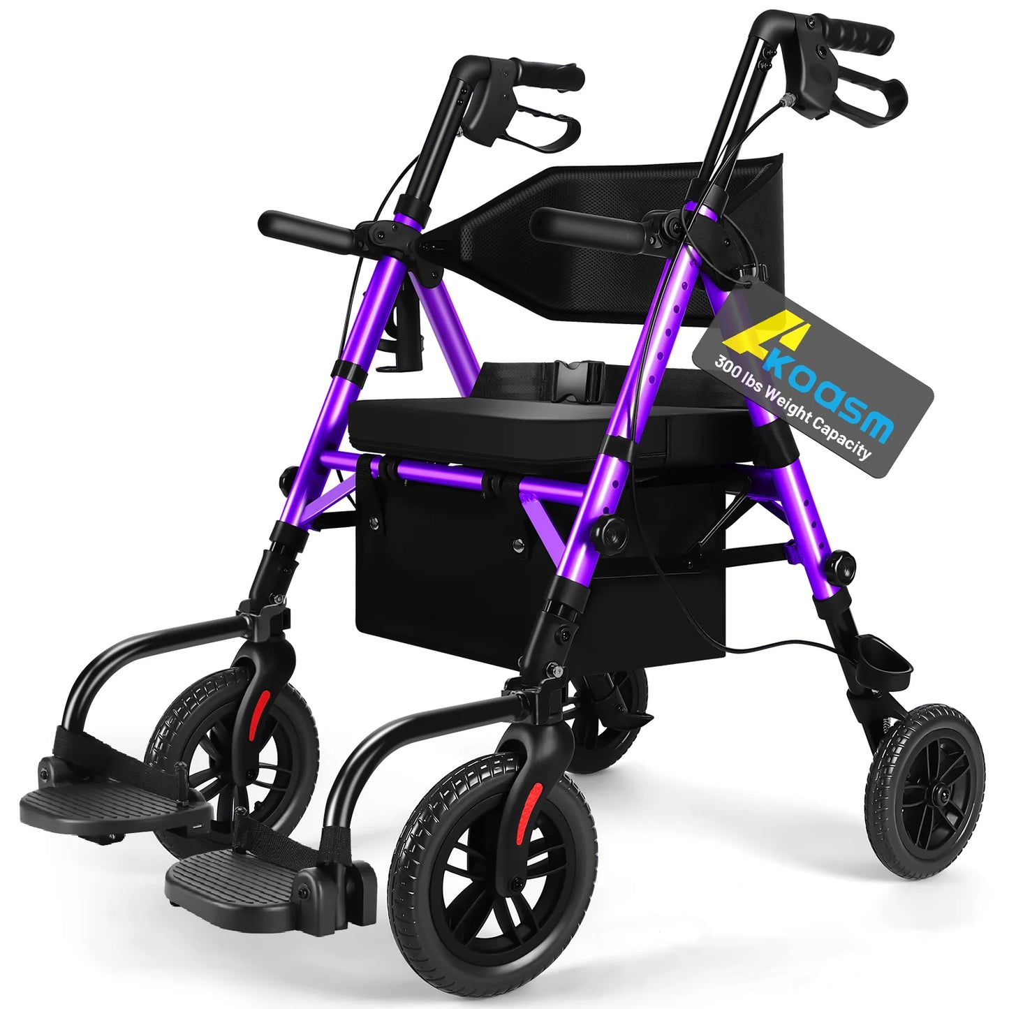 Lightweight 2 In 1 Rolling Walker Wheelchair With Brakes
