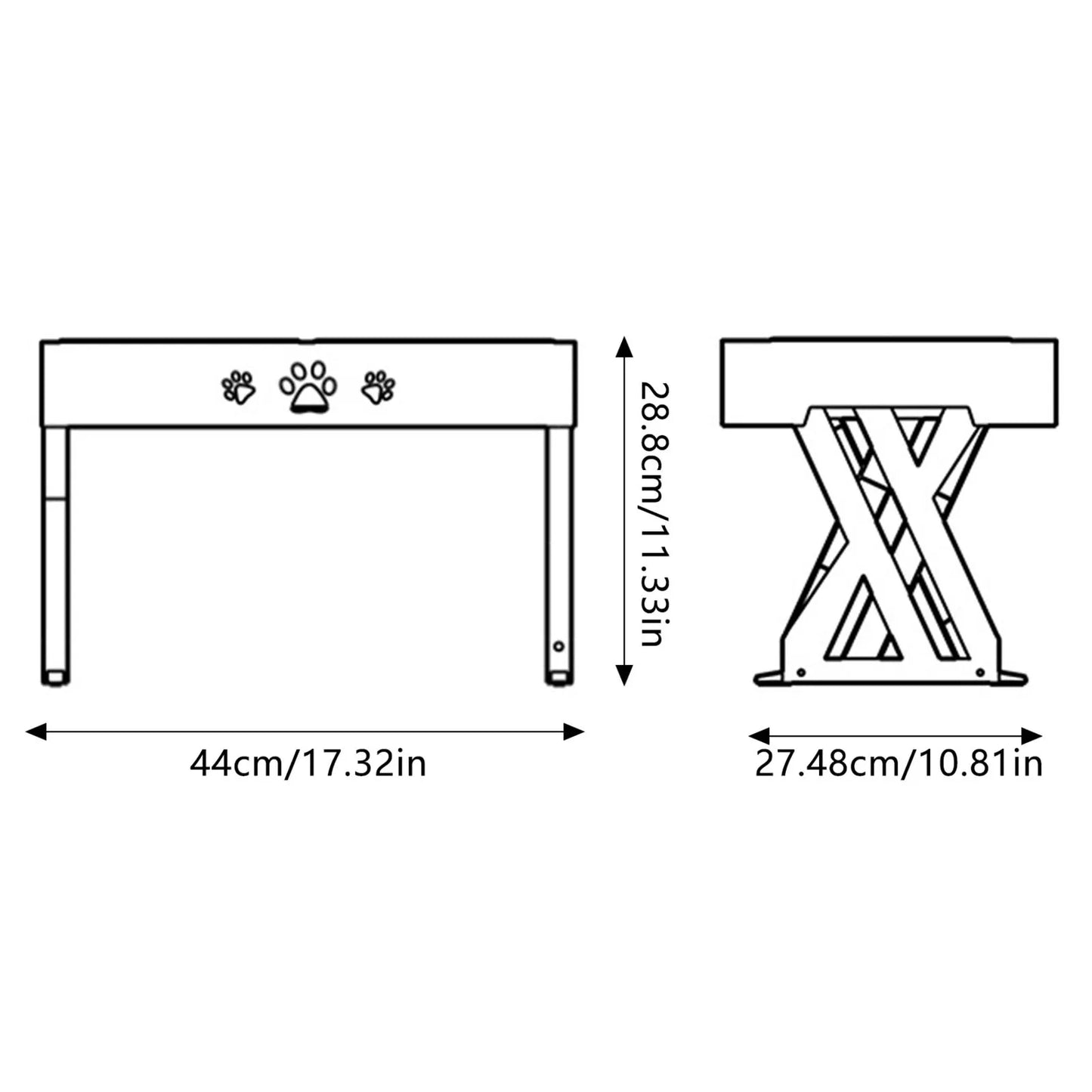 Stainless Steel Elevated Dog Bowl Non Slip No Spill Design