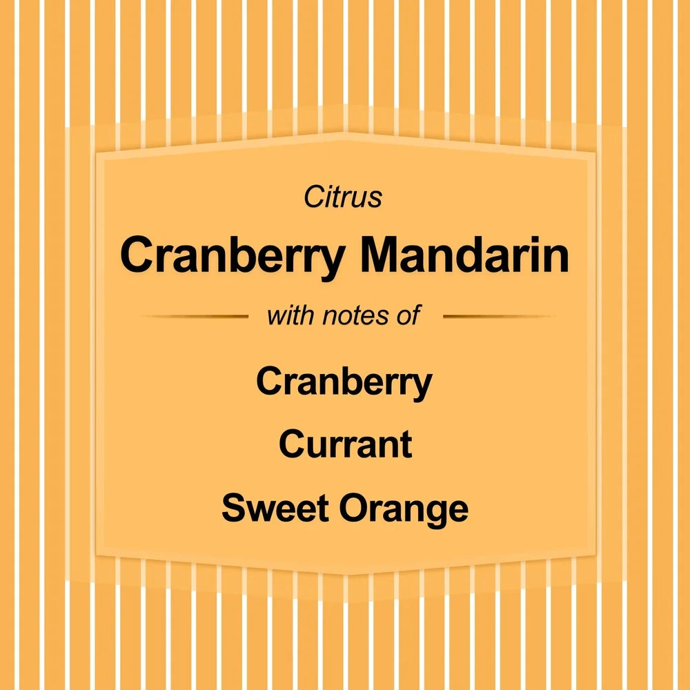 Three Wick Cranberry Mandarin Scented Aromatherapy Candle