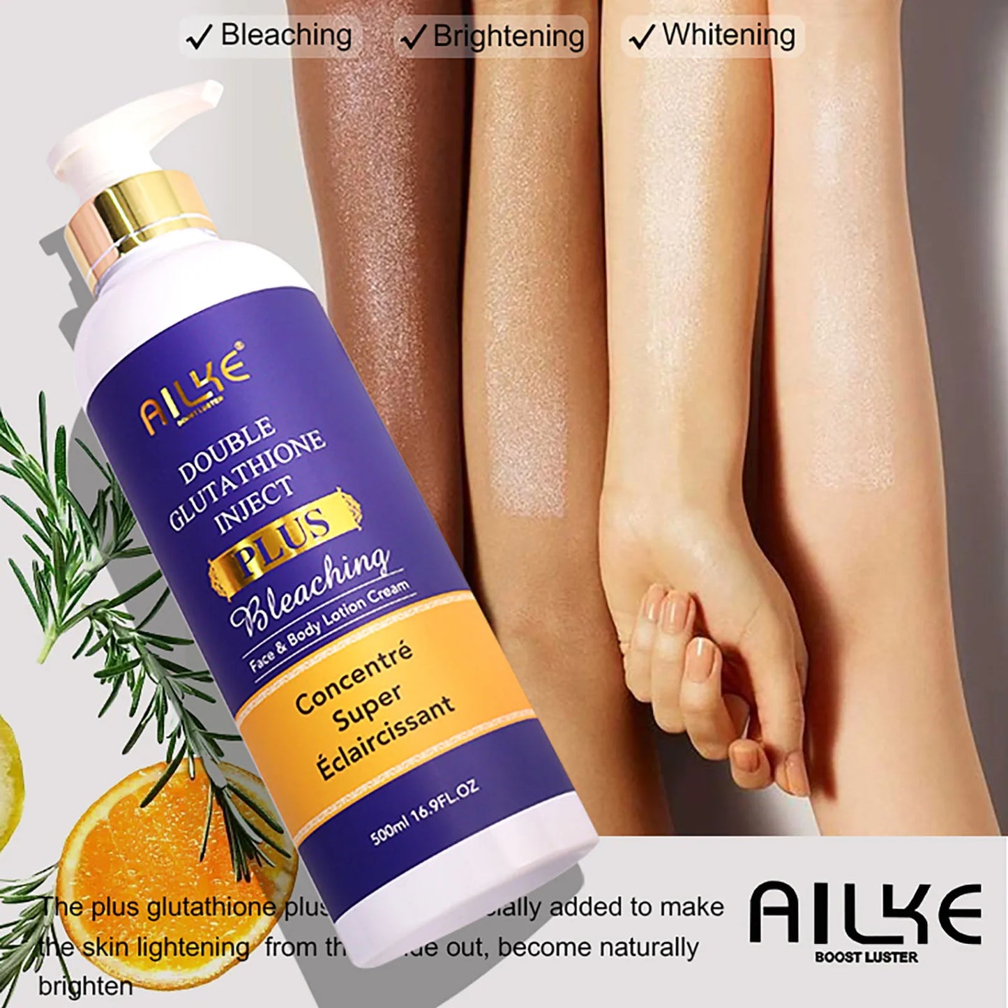 Ailke Natural Glow Serum Brightening Face And Body Gel