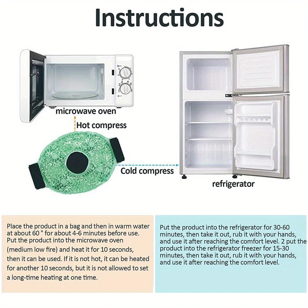 1/2pcs Hot & Cold Gel Ice Pack Reusable Knee Sports Ice Treat Wrap for Ankles Head Shoulders Injuries Soothing Revitalizing Use