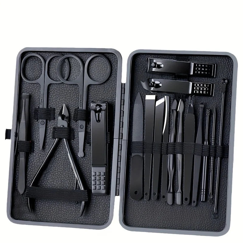 Stainless Steel Nail Clipper Set 18pcs Home Beauty Kit