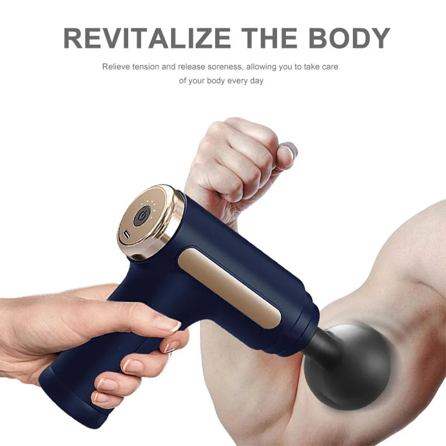 Fitness Massager Fascia Gun With 4 Replaceable Heads