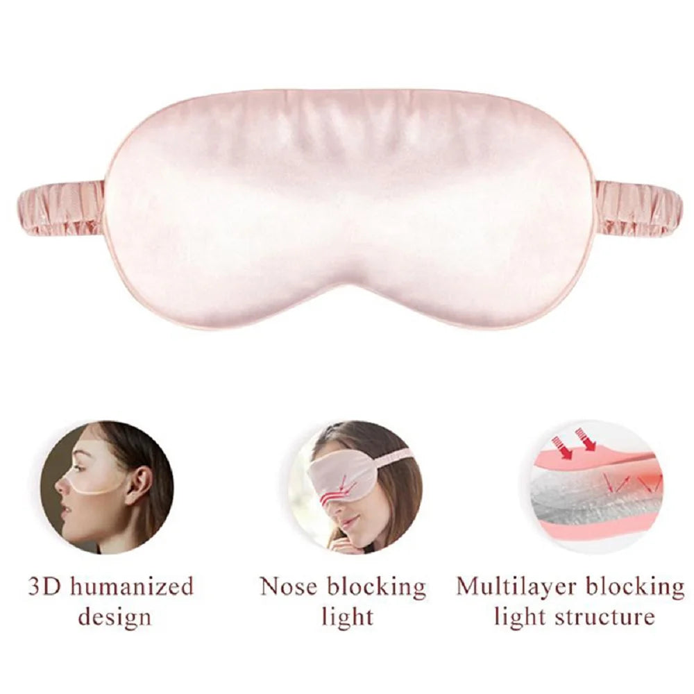 Imitated Silk Sleep Eye Patch Mask With Elastic Headband