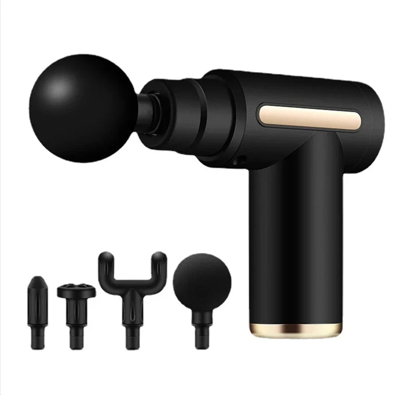 Mini Fascia Massage Gun Electric Massager With 4 Heads
