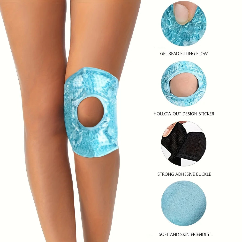 1/2pcs Hot & Cold Gel Ice Pack Reusable Knee Sports Ice Treat Wrap for Ankles Head Shoulders Injuries Soothing Revitalizing Use