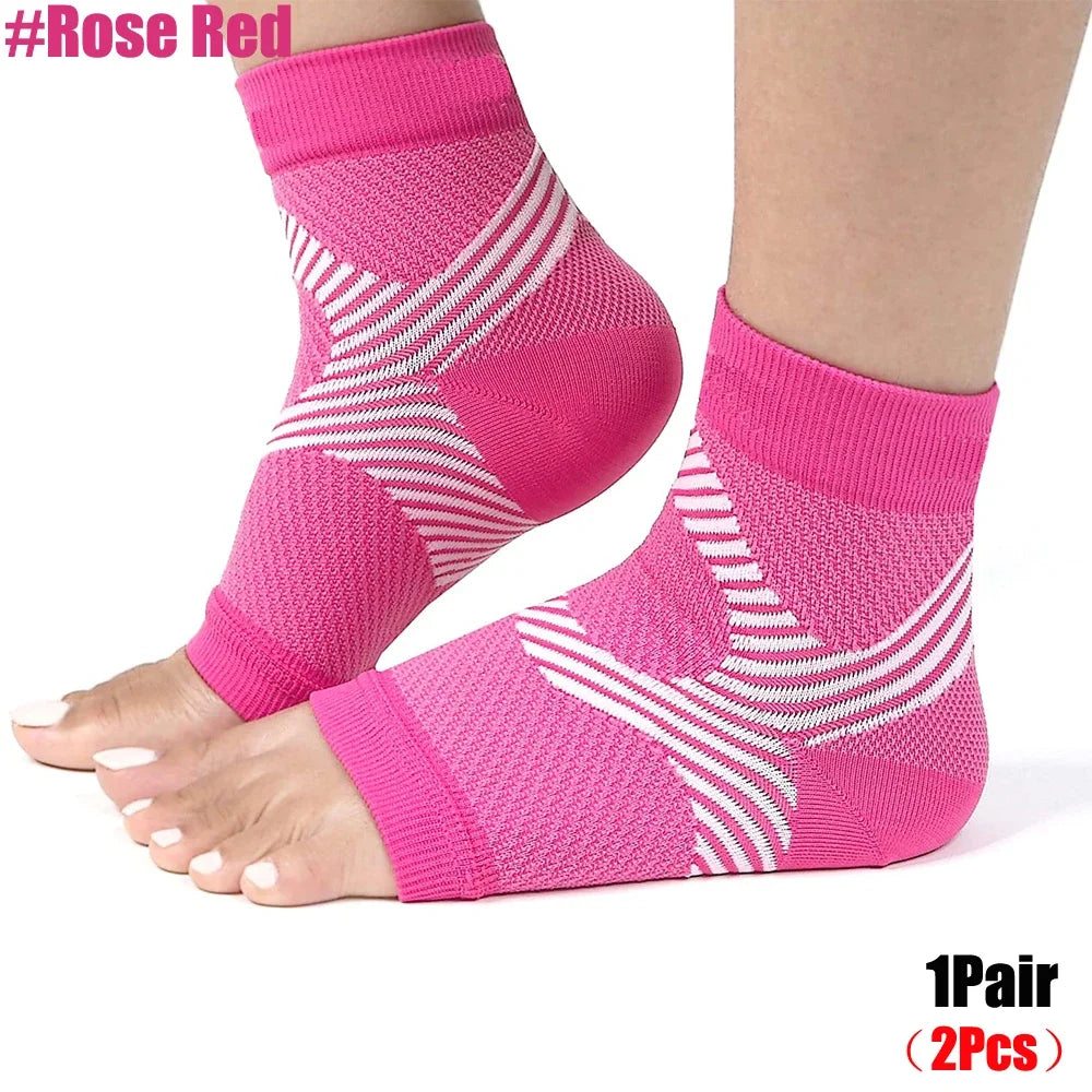 1pair  Ankle Support Plantar Fasciitis Compression Socks for Women and Men,Ankle Compression Sleeve for Basketball Football