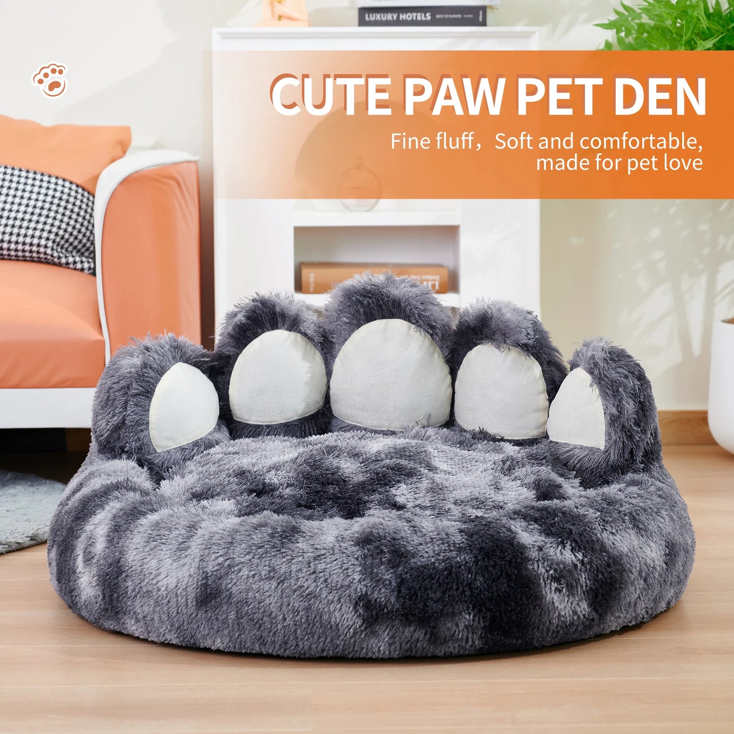 Cozy Comfy Paw Shape Pet Dog Bed Warm Cushion Mat For Pets