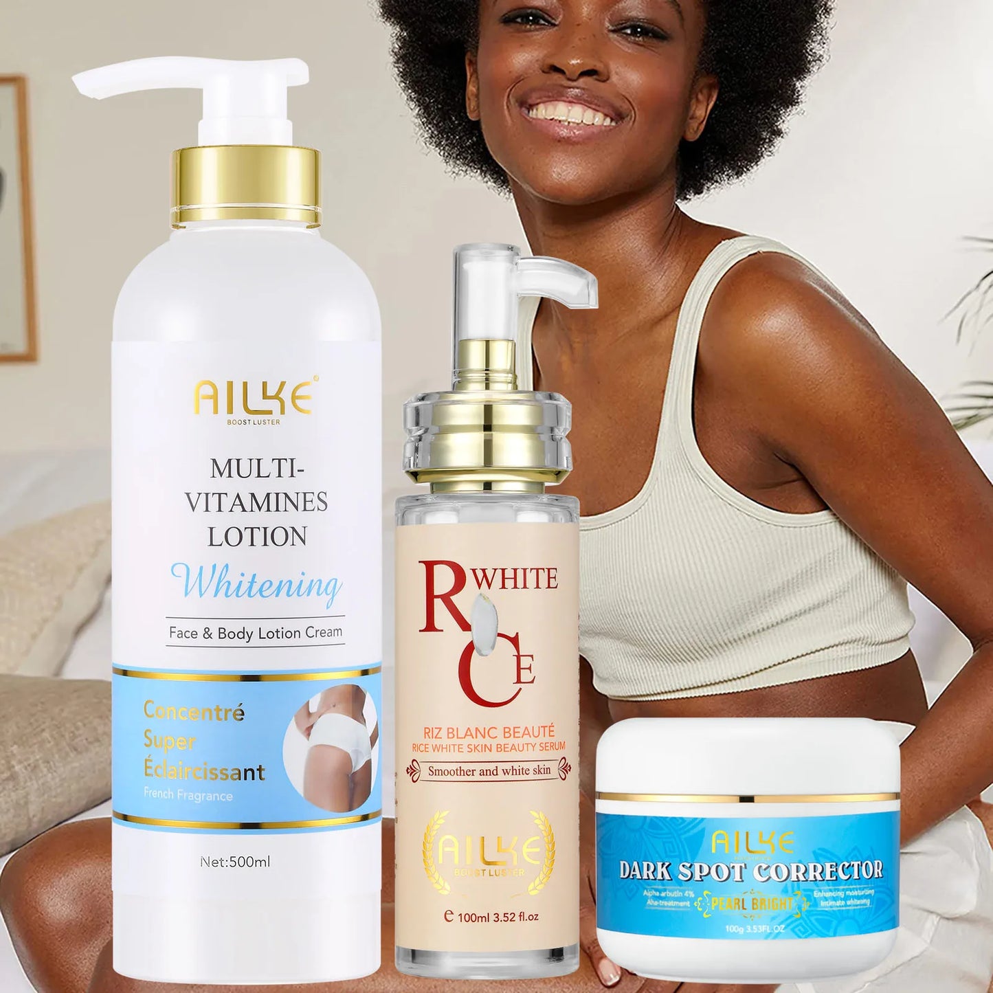 AILKE Natural Multi Vitamin Skin Care Kit Whitening