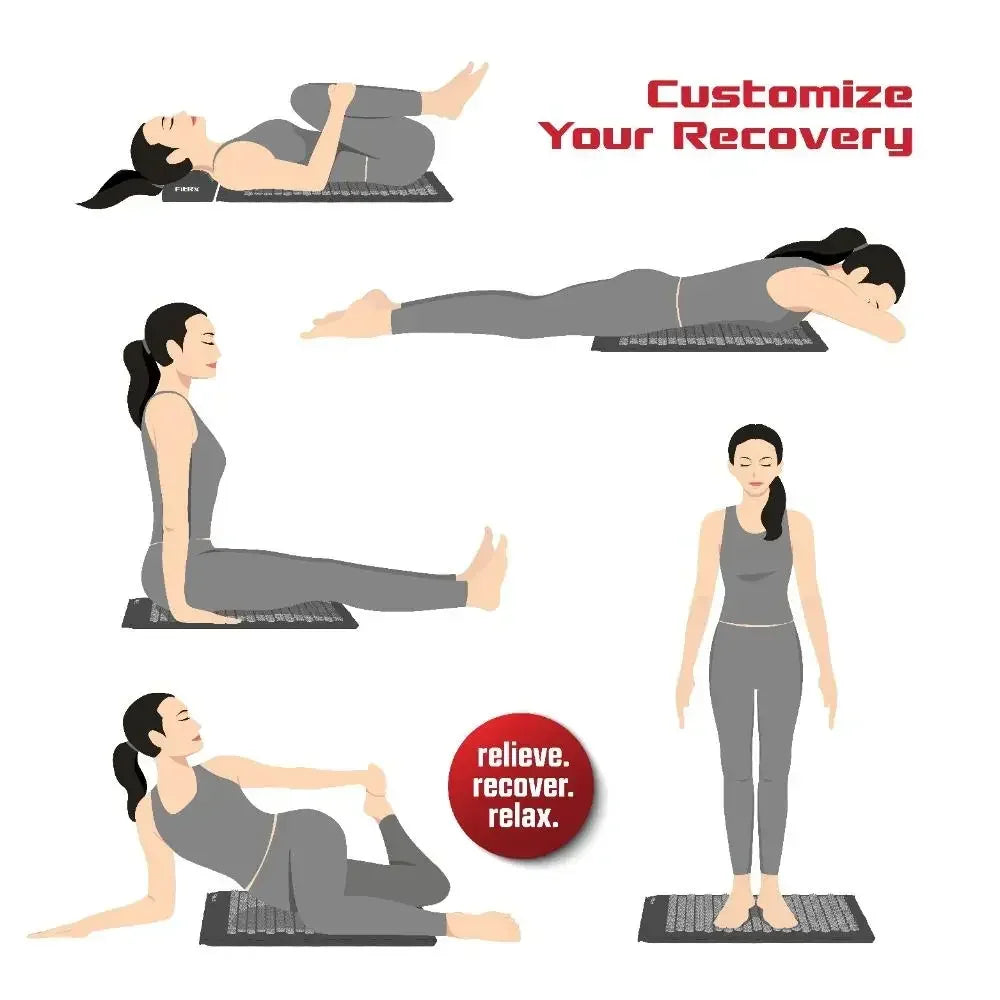 AcuPoint Acupressure Mat and Pillow Set for Back Pain Relief