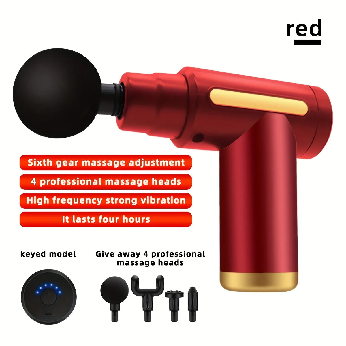 Long Endurance Type C Massage Gun Six Levels Quiet Fascia