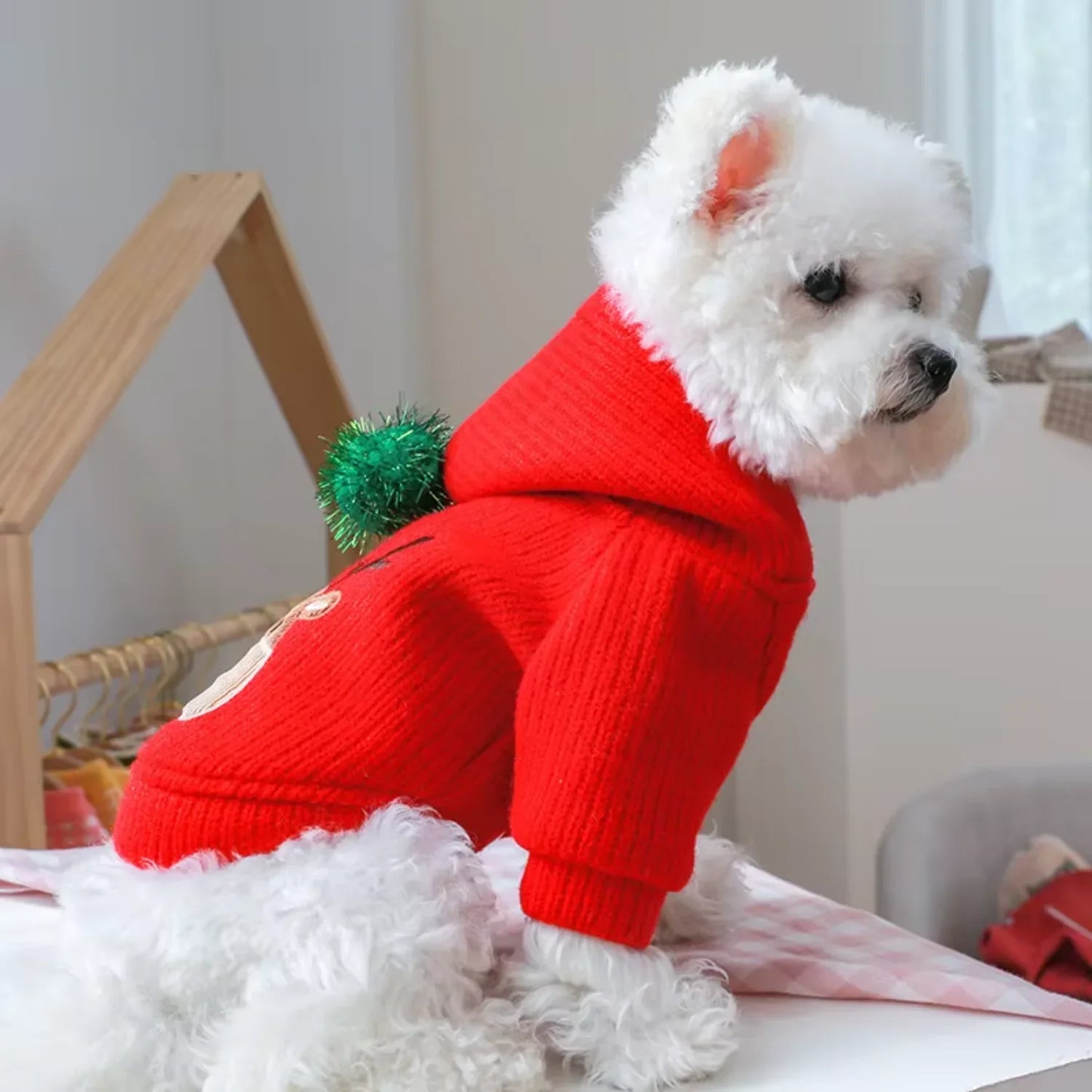 Pet Skirt Dress Winter Christmas Small Dog Warm Clothes