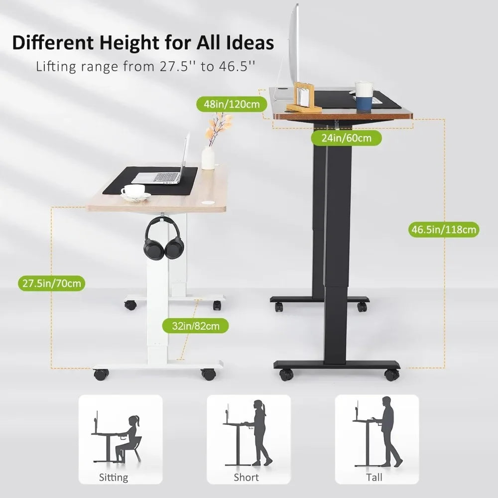 Electric Standing Desk 48x24 Adjustable Height Home Office