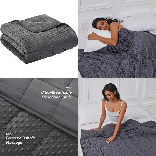 Premium Weighted Blanket Ten Pound Glass Beads Bamboo Fiber