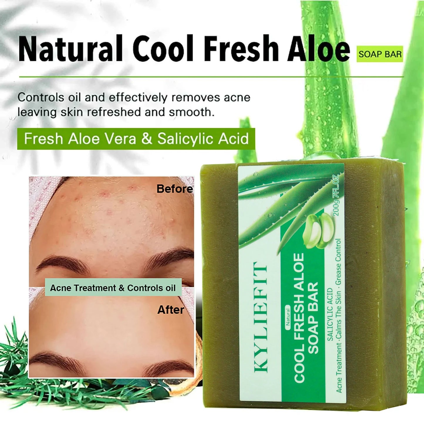 Ailke Aloe Vera Whitening Soap For All Skin Types Acne