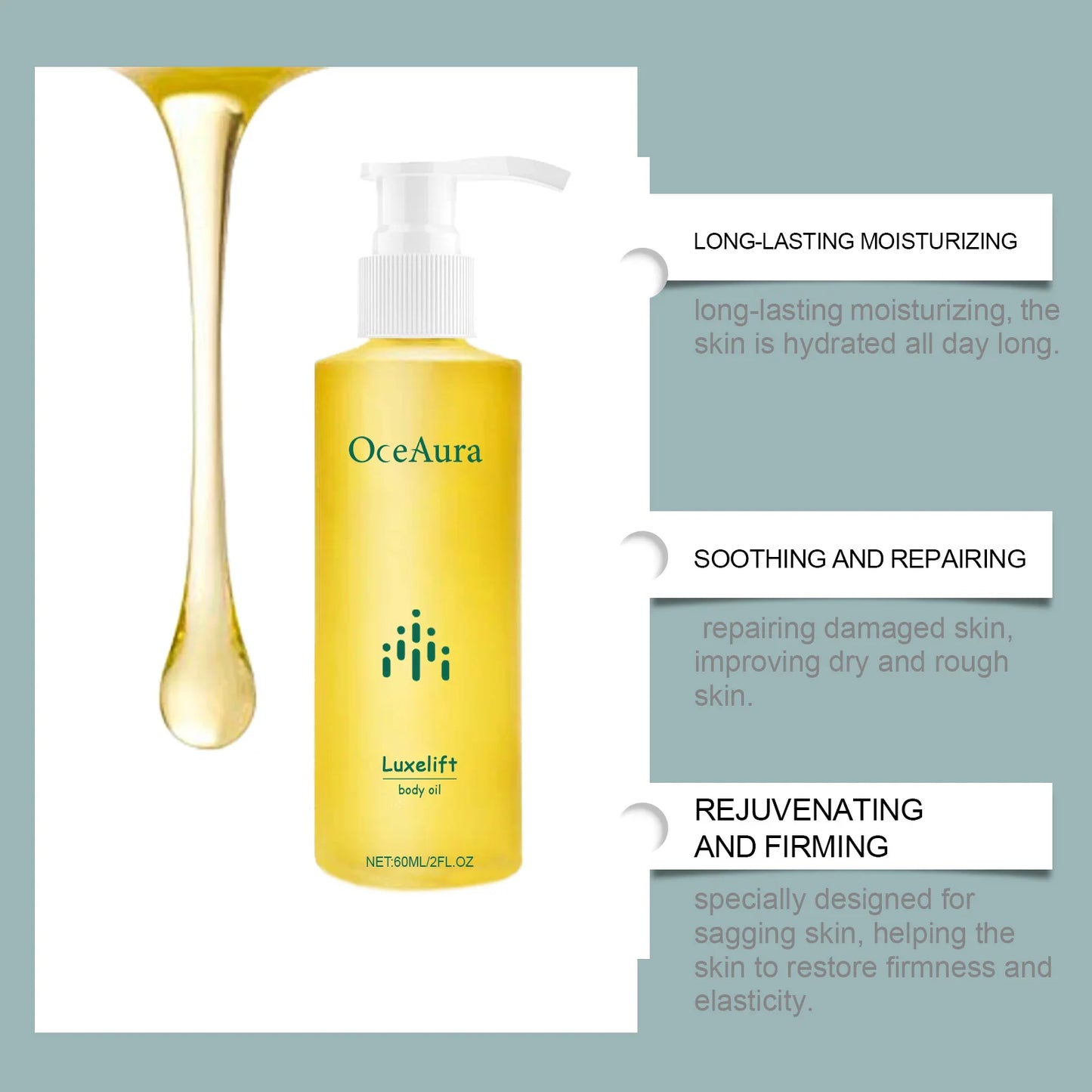 OCEAURA Body Skin Care Oil Skin Hydrating Moisturizing Refreshing Skin Care firming care oil