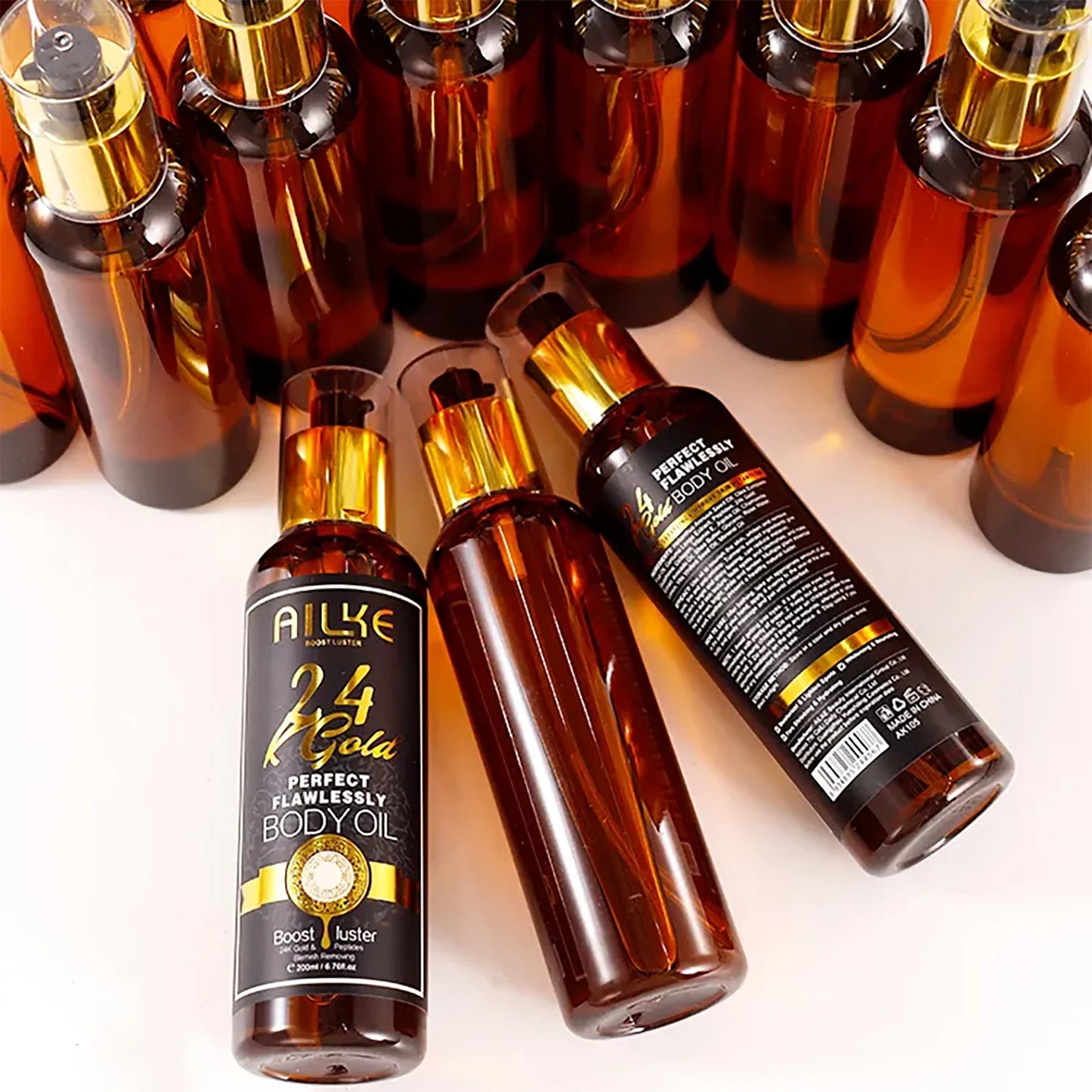 Ailke 24K Gold Flawless Body Oil Whitening Brightening
