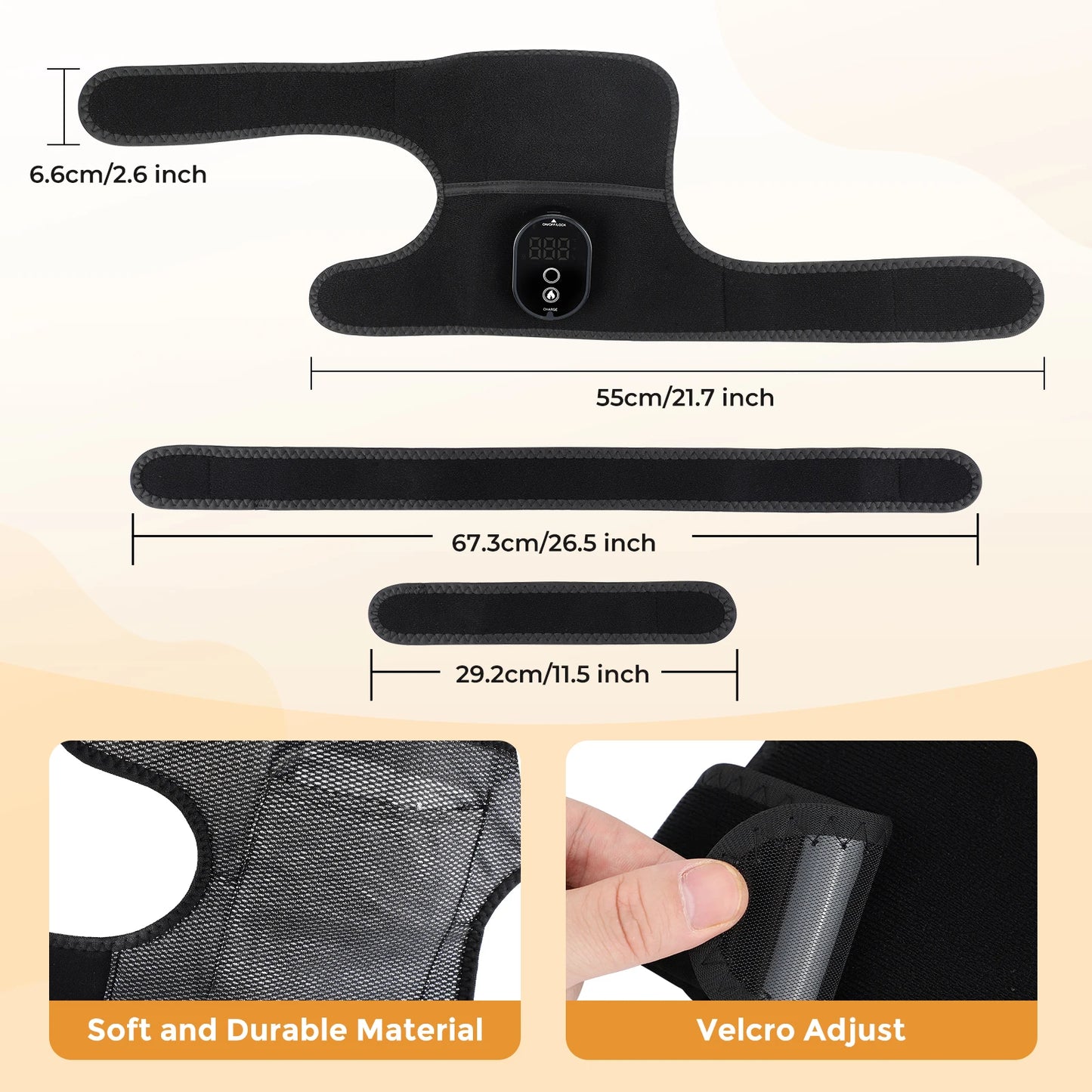 US Stock 3 In 1 Heating Knee Massager With Hot Compress