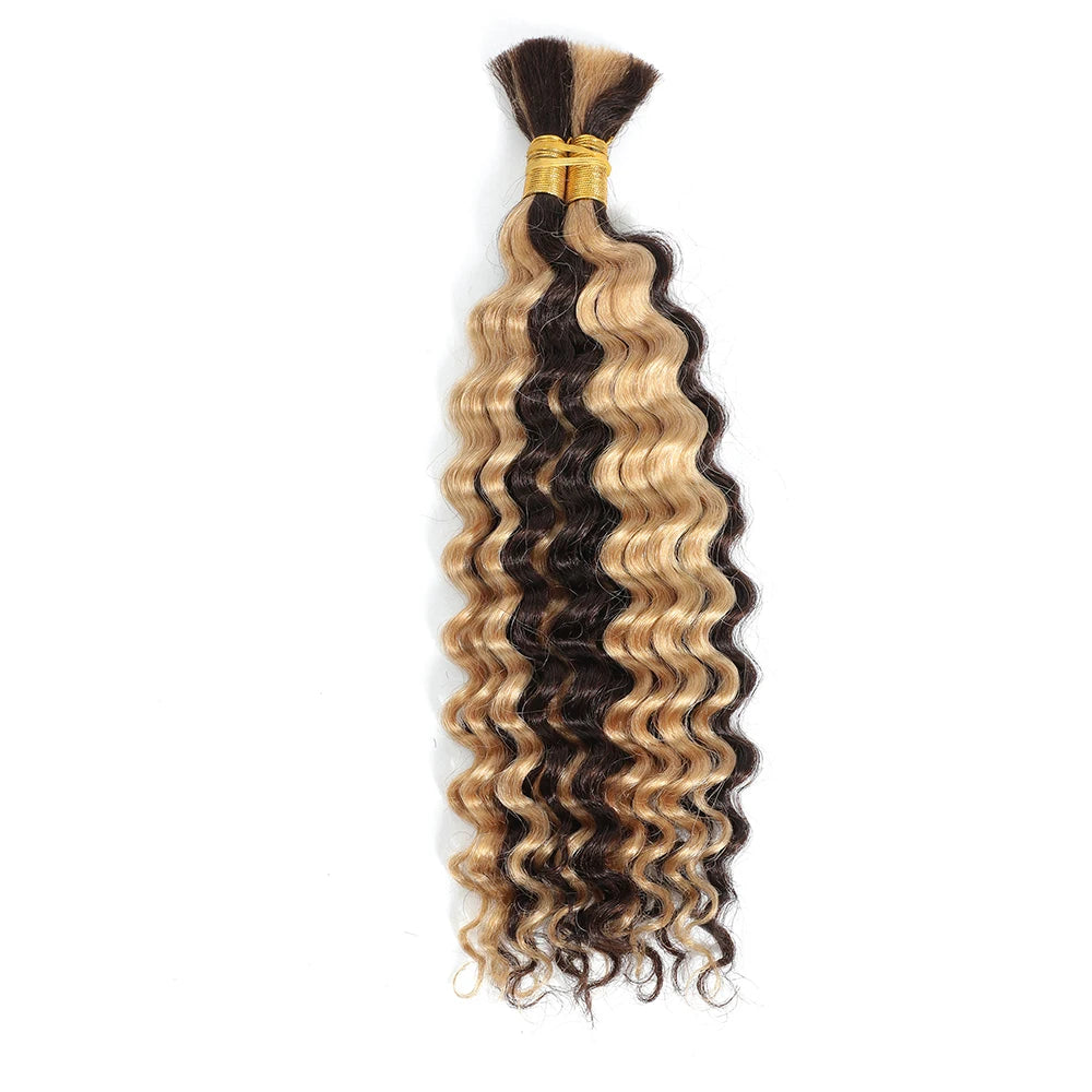 Deep Wave Braiding Hair No Weft Brazilian Virgin Extensions