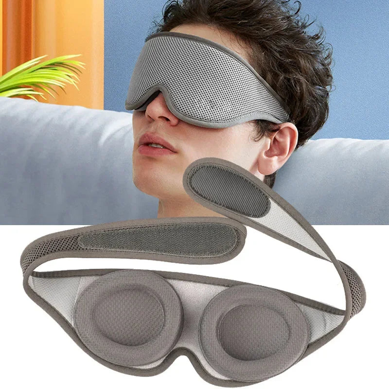 Soft Sleep Mask 100 Percent Blackout 3D Eye Mask Adjustable
