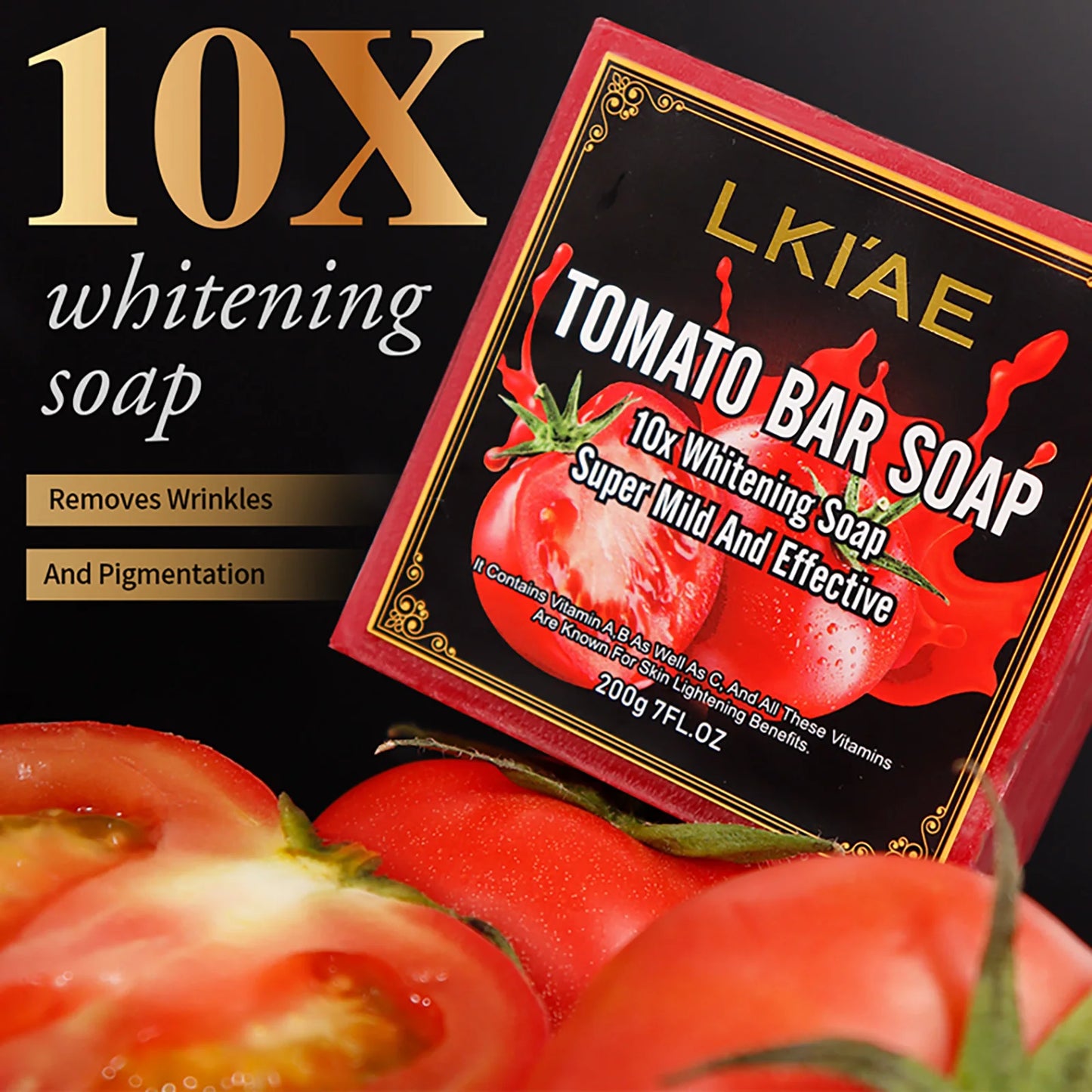 AILKE Organic Tomato Soap Bar Whitening For Face And Body