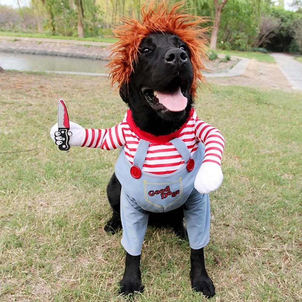 Funny Deadly Doll Dog Costume Small Medium Dogs Cosplay