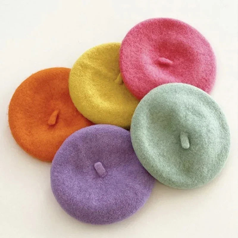 Winter Wool Beret Hat For Pets Cats Dogs Christmas Earmuffs