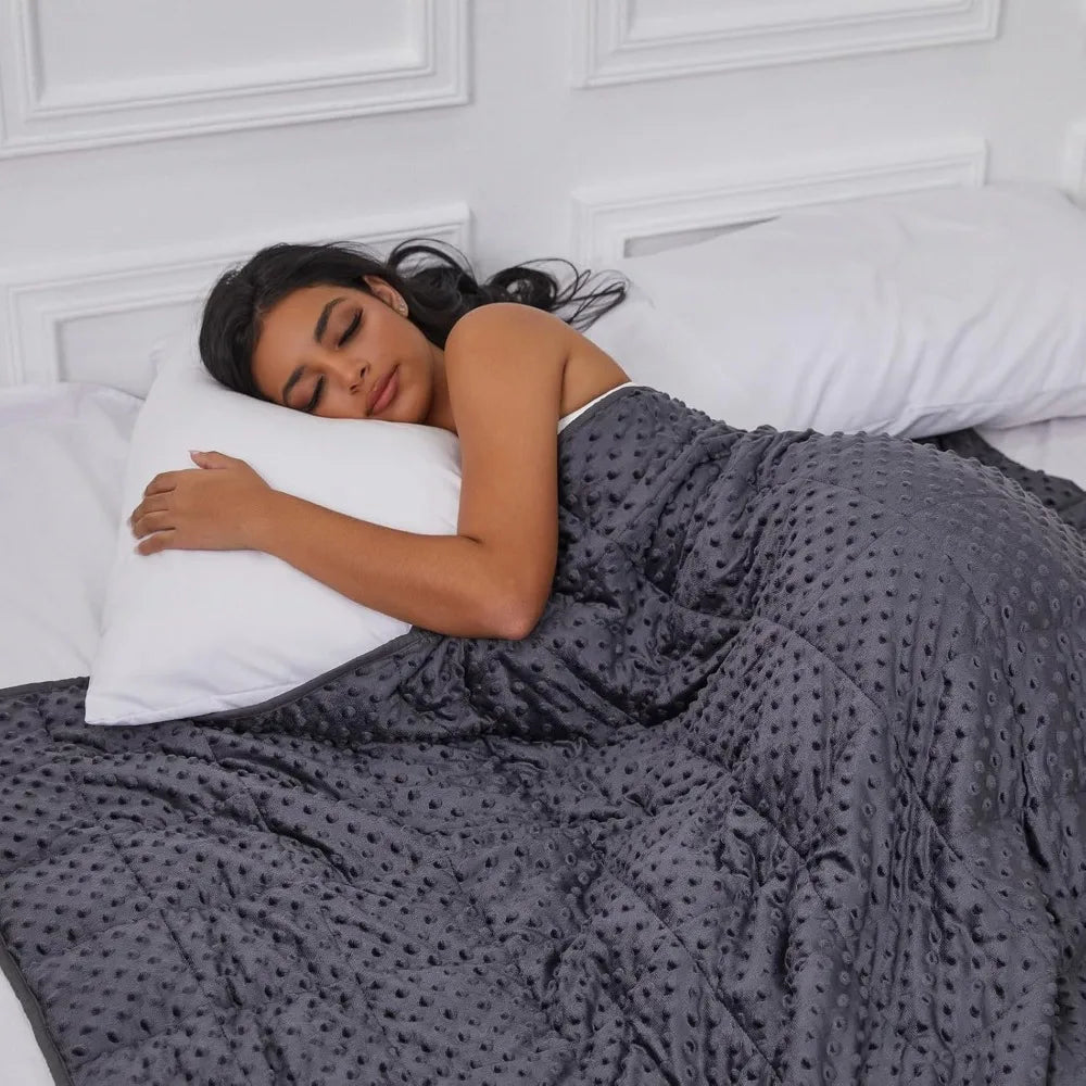 Premium Weighted Blanket Ten Pound Glass Beads Bamboo Fiber