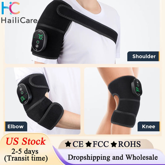 US Stock 3 In 1 Heating Knee Massager With Hot Compress