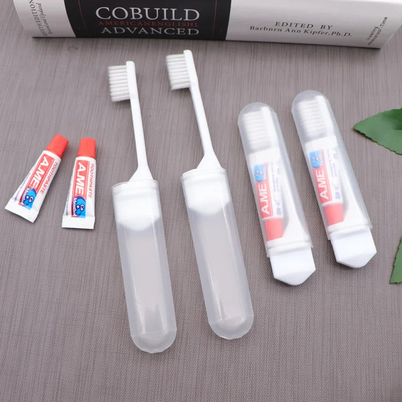 1/5 PC Portable Mini Travel Toothbrush Toothpaste Set Adult Outgoing Camp Disposable Toothbrush Carry-on Deep Cleaning Oral Care