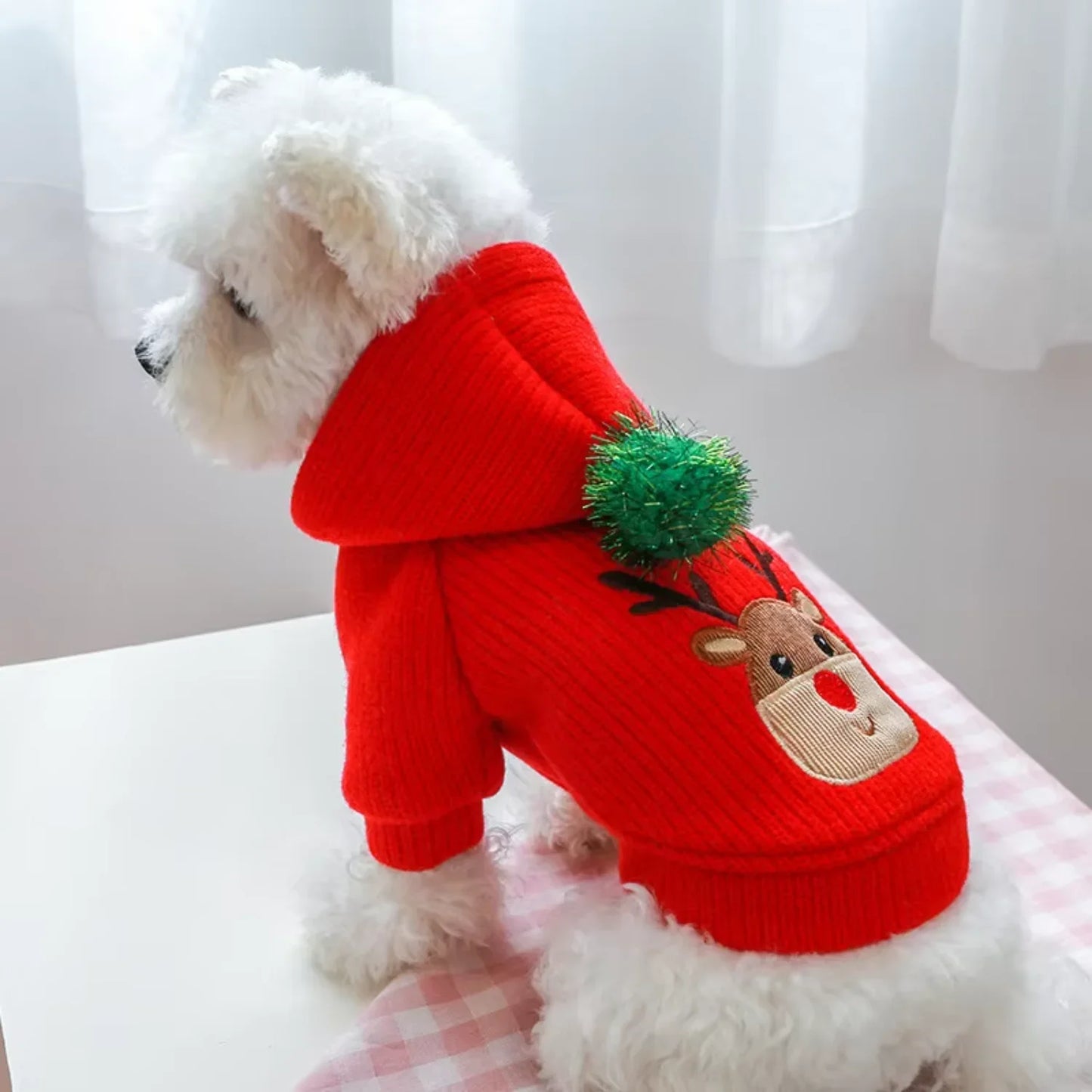 Pet Skirt Dress Winter Christmas Small Dog Warm Clothes