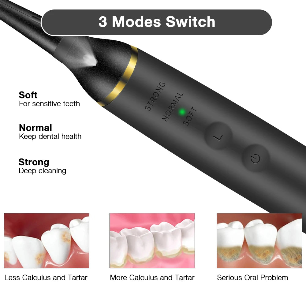 Electric Dental Scaler Toothbrush Set Teeth Whitening Oral Care Tool Stains & Calculus Remover Sonic Tooth Cleaner